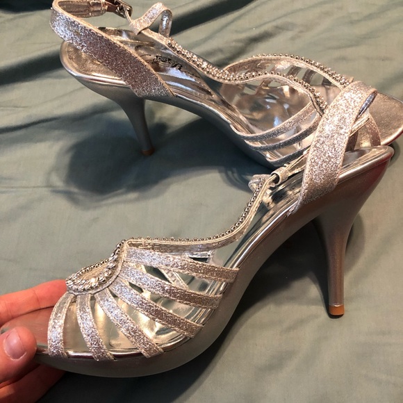 Silver Rhinestone Heels - Picture 3 of 5